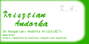 krisztian andorka business card